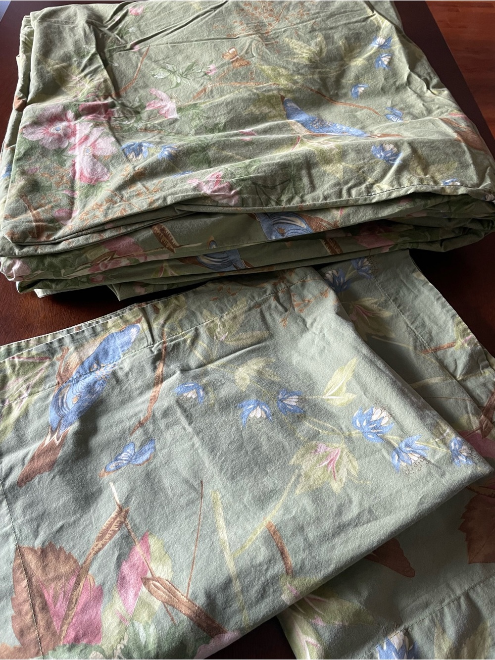 POTTERY BARN 3 PIECE SYLVIE
Chinoiserie Bird Duvet QUEEN/Full Organic Cotton